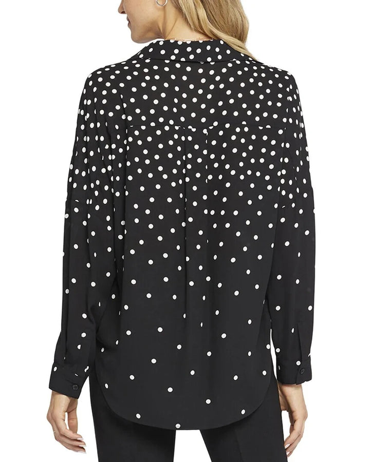 NYDJ Becky Dot Print Blouse MSRP $89