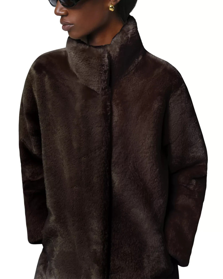 Apparis Blair Faux Fur Mid Length Coat MSRP $395