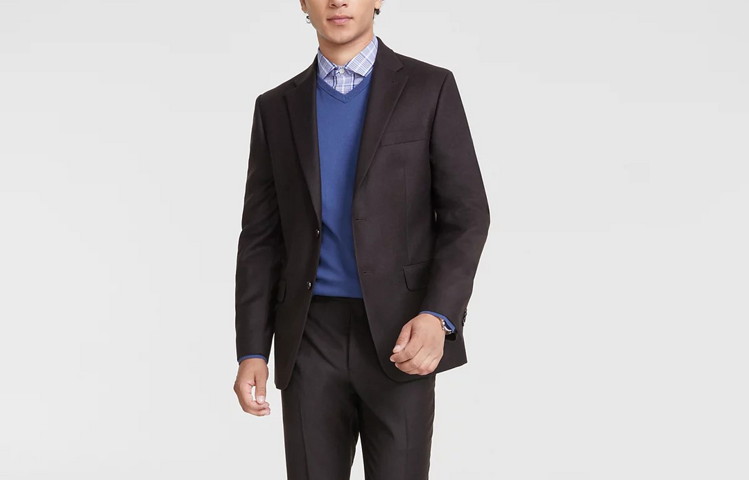 Tommy Hilfiger Men's Modern-Fit Stretch Wool Suit Jacket MSRP $450