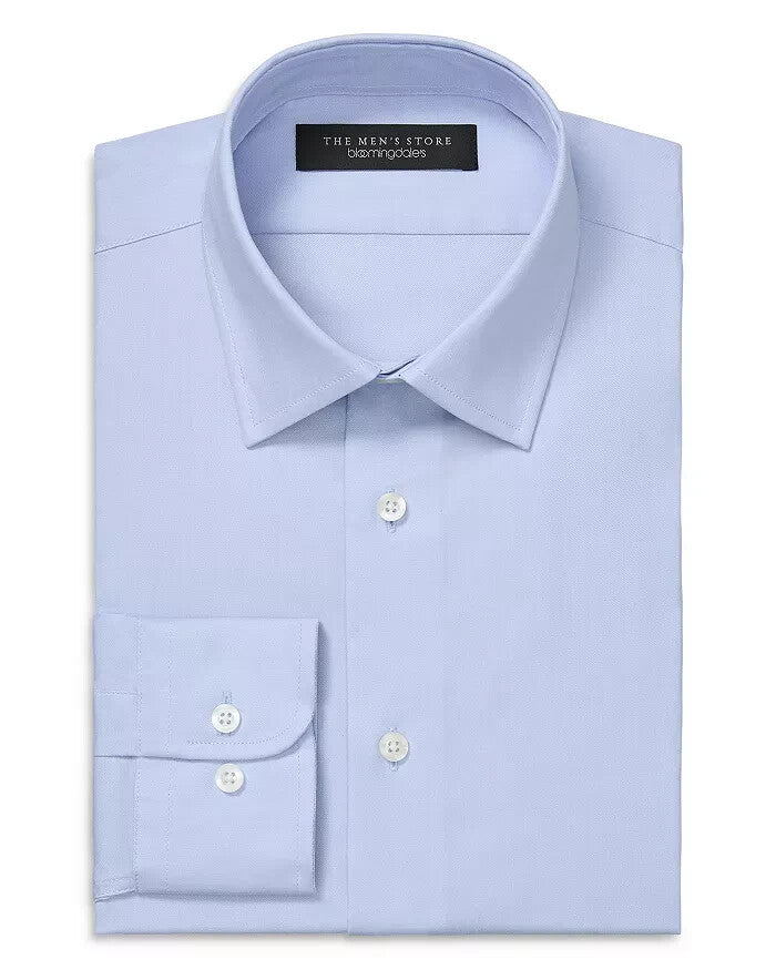 The Men's Store Solid Stretch Slim Fit Dress Shirt MSRP $89