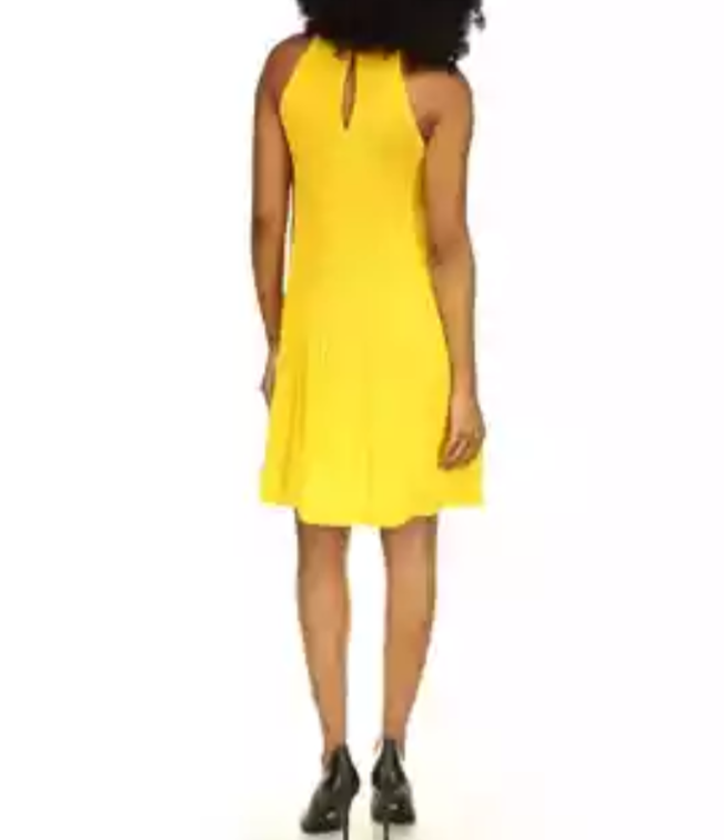 MICHAEL Michael Kors Halter-Neck Pleated Dress MSRP $165