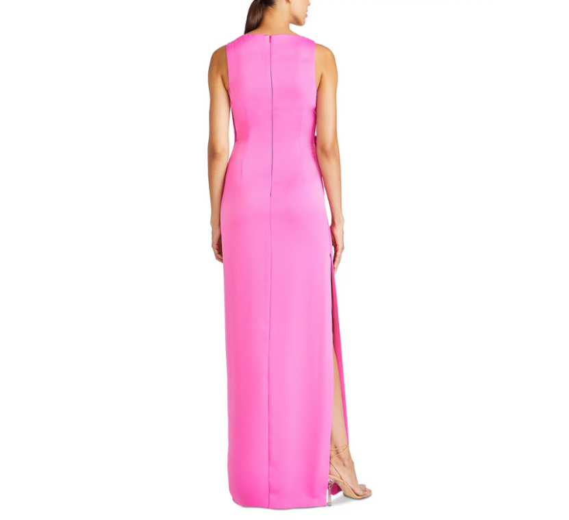 ML Monique Lhuillier Leela Crepe Long Dress MSRP $545
