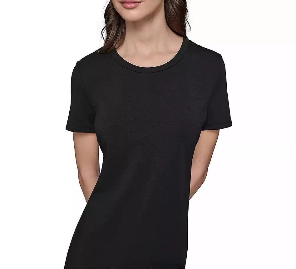 KARL LAGERFELD PARIS Women's Embroidered-Script T-Shirt Dress MSRP $129