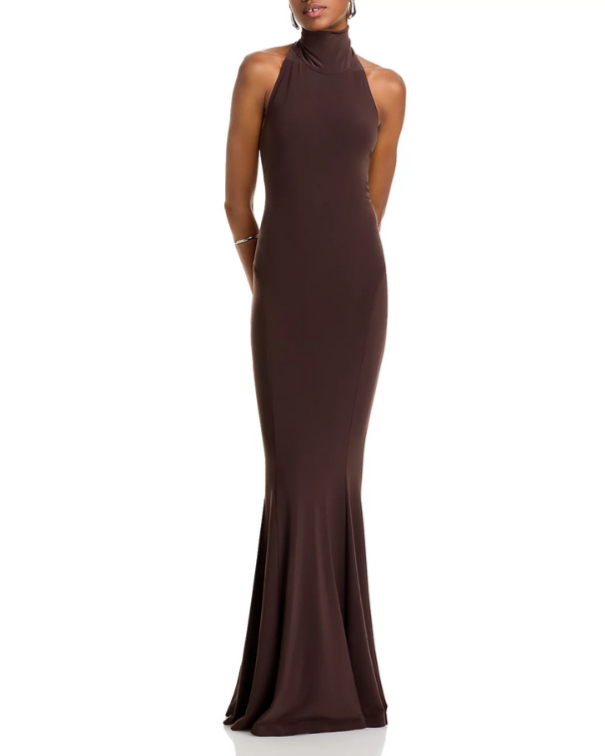 Norma Kamali Turtleneck Halter Gown MSRP $275