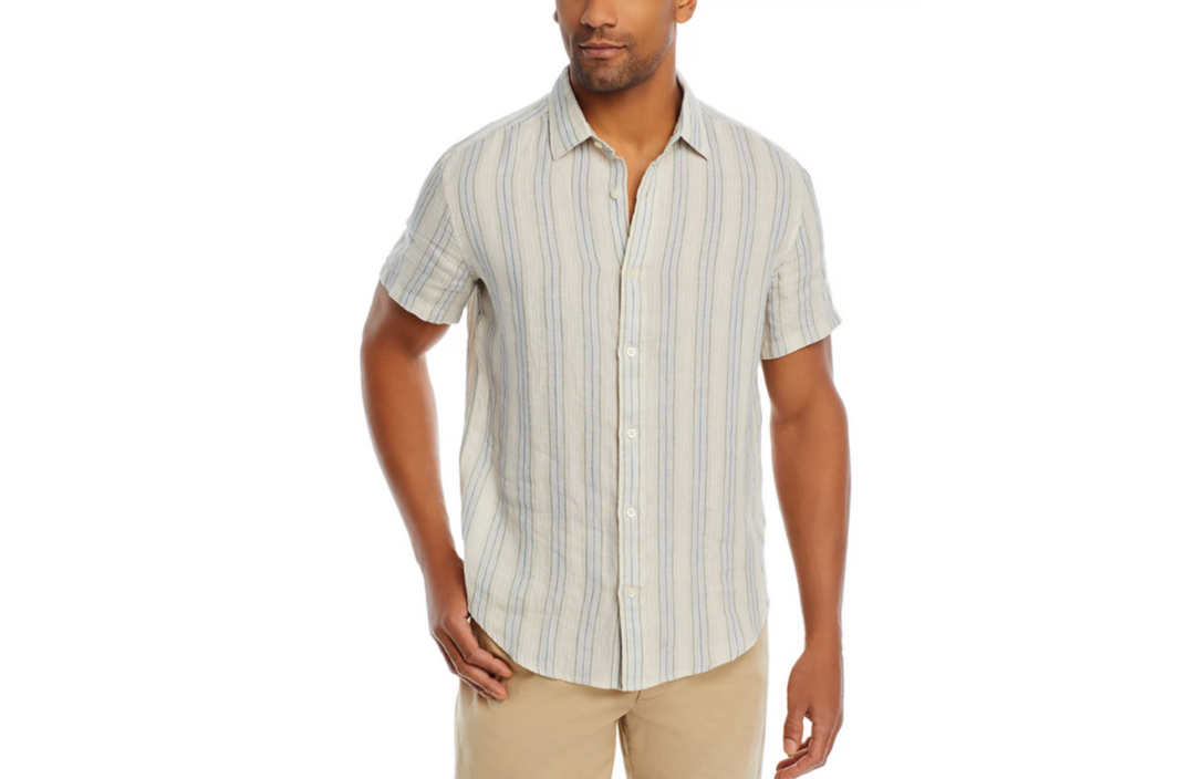 The Men's Store Linen Short Sleeve Button Down Shirt MSRP $98