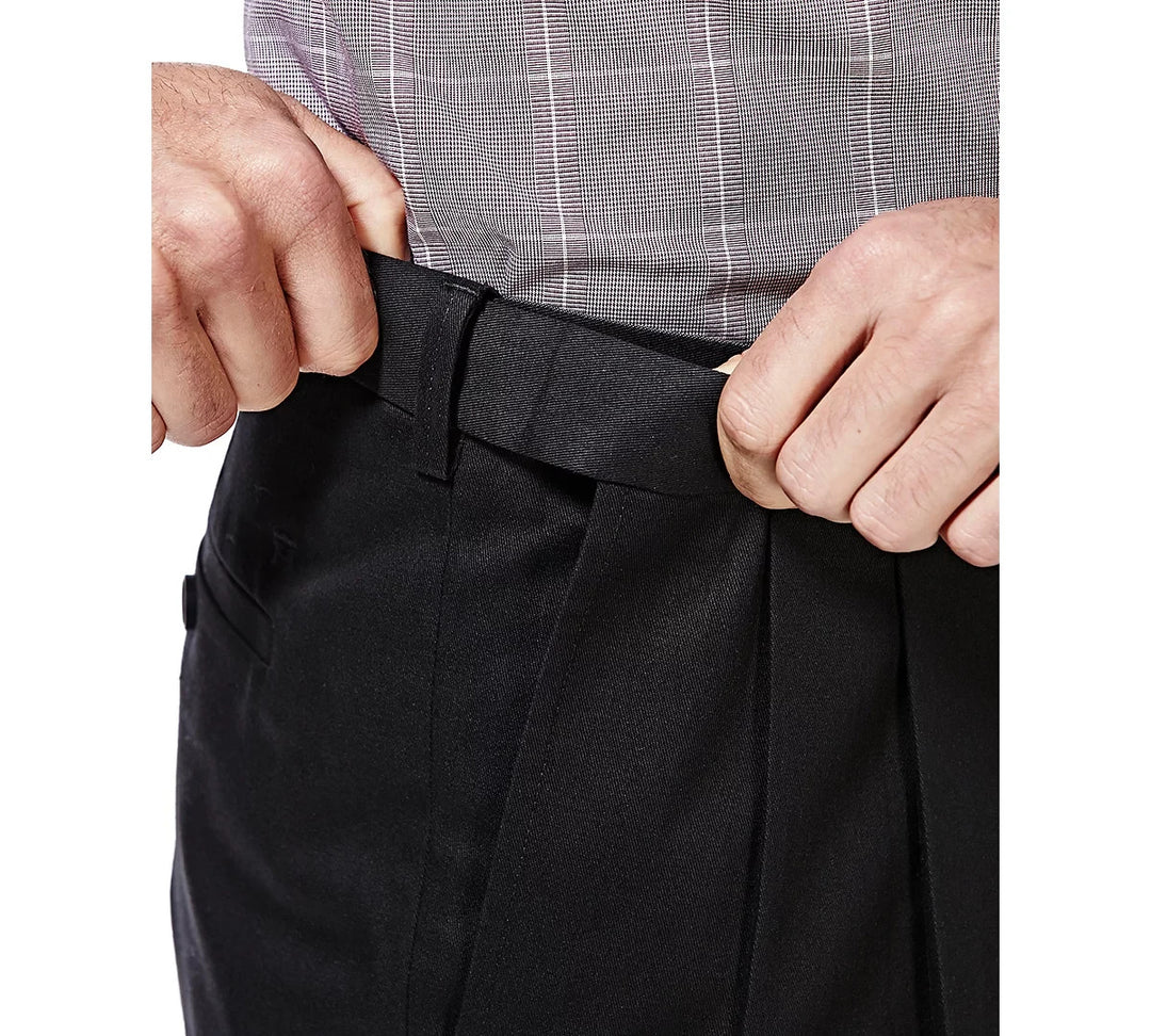 Haggar Premium No Iron Classic Fit Pleat Hidden Expandable Waist Pants MSRP $70