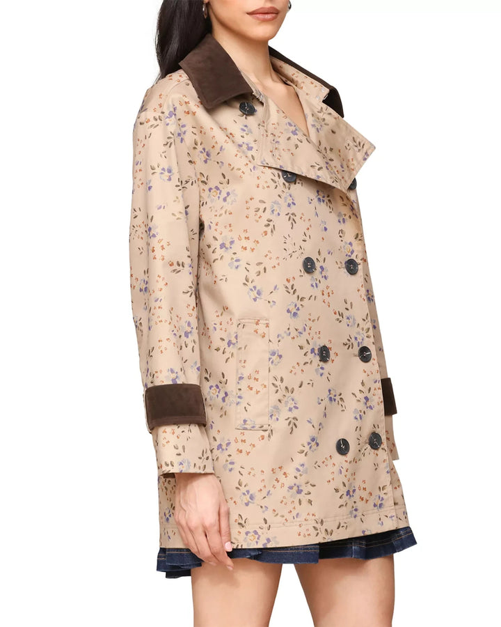Avec Les Filles Mixed Media Oversized Trench Coat MSRP $159