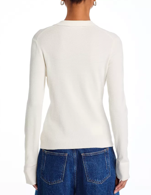 Derek Lam 10 Crosby Pansy Henley Top MSRP $295