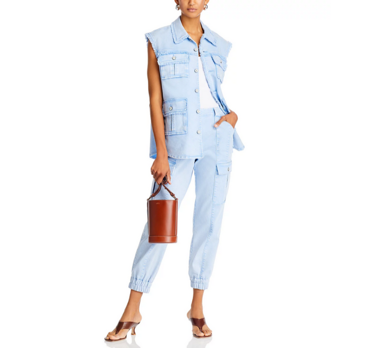 Cinq à Sept Vera Denim Vest MSRP $495
