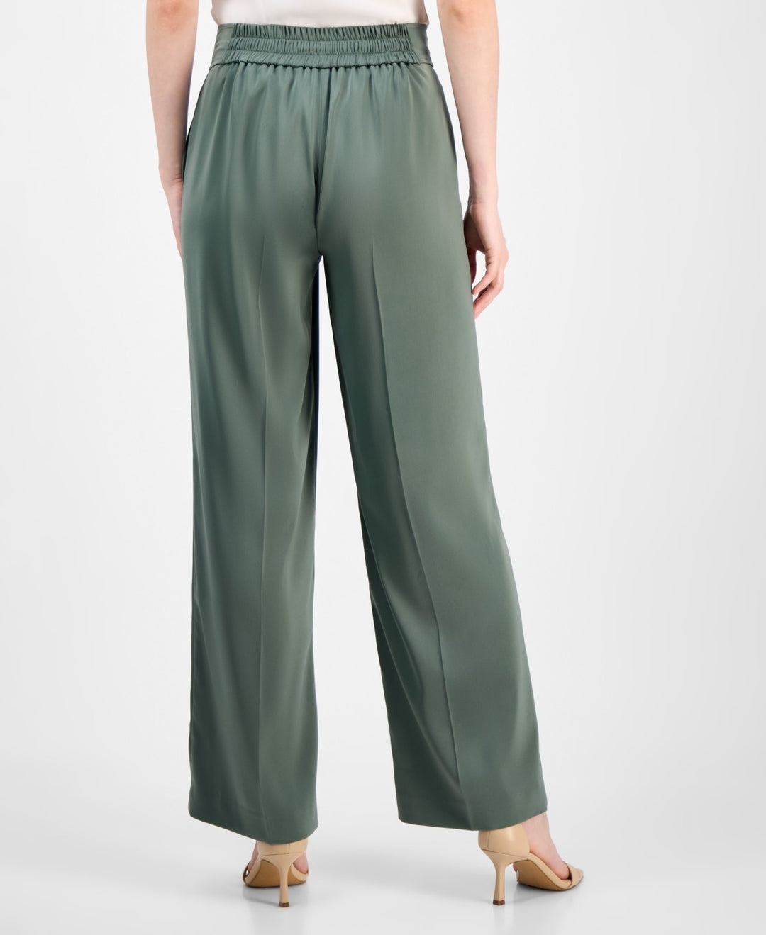 Anne Klein Pull-On High-Rise Wide-Leg Pants MSRP $99