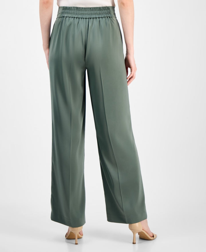 Anne Klein Pull-On High-Rise Wide-Leg Pants MSRP $99