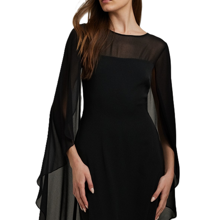 Lauren Ralph Lauren Cape Georgette Gown MSRP $265