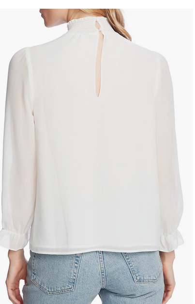 1.state Smocked Neck Blouse MSRP $79