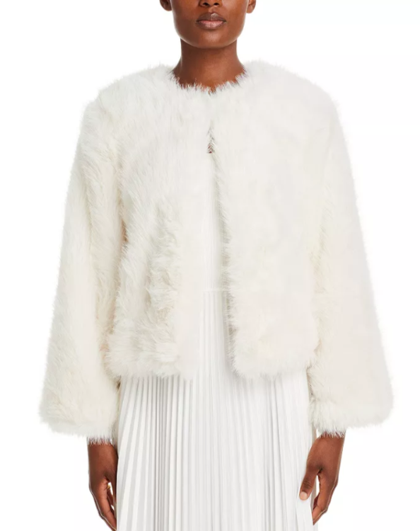 BCBGMAXAZRIA Faux Fur Shrug MSRP $228