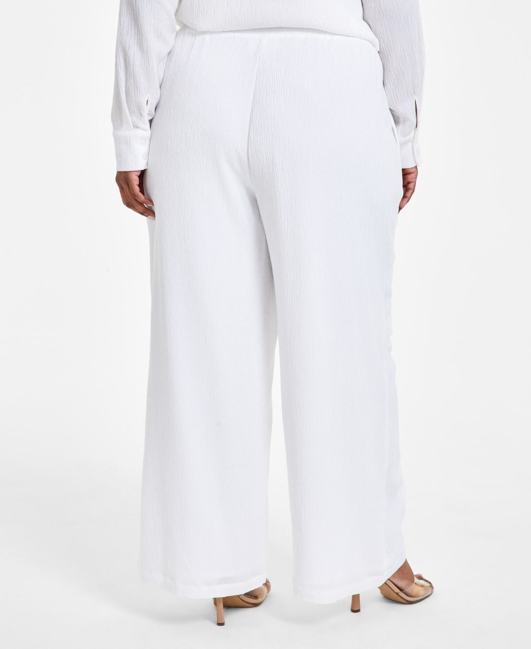 Nina Parker Trendy Plus Size Textured Pull-On Pants MSRP $89