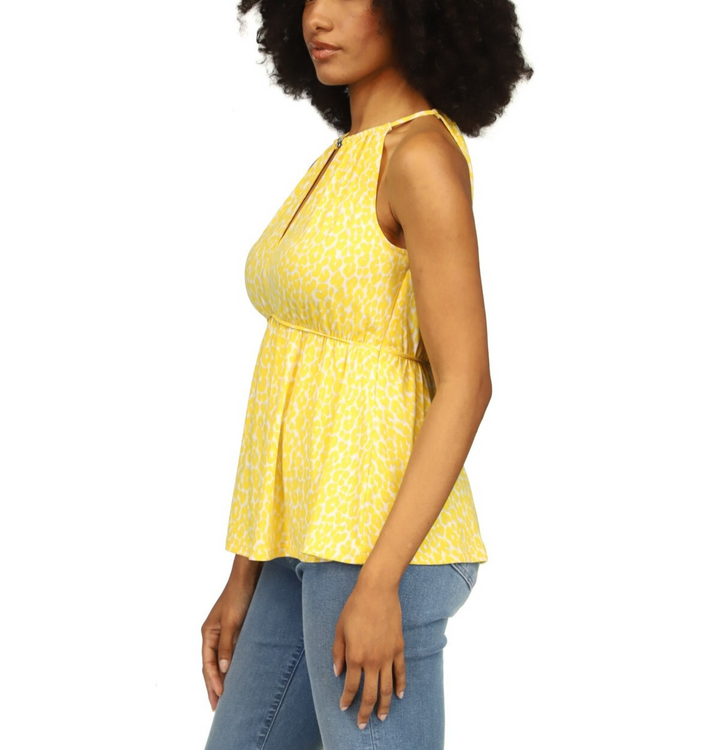 MICHAEL Michael Kors Animal-Print Sleeveless Top MSRP $88