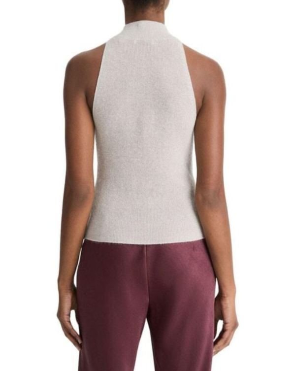 Vince Metallic Mock Neck Tank Top MSRP $295