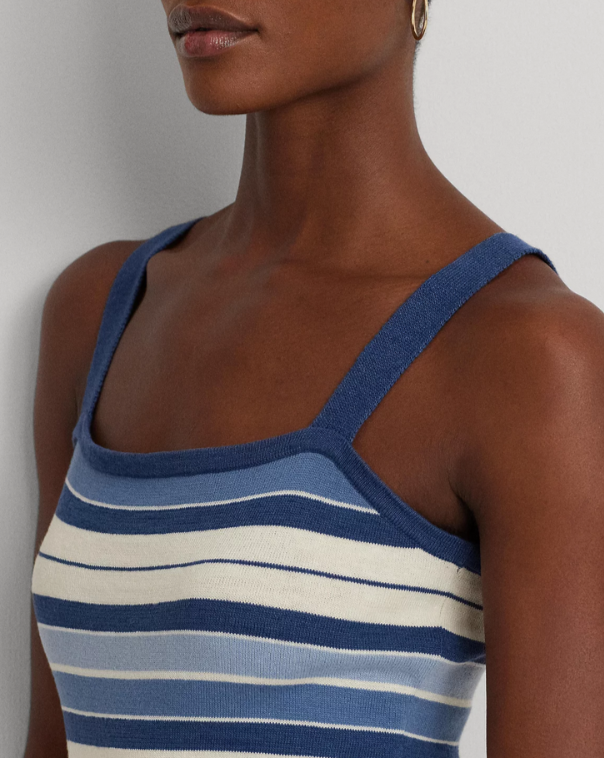 LAUREN Ralph Lauren Striped Tank Dress MSRP $165