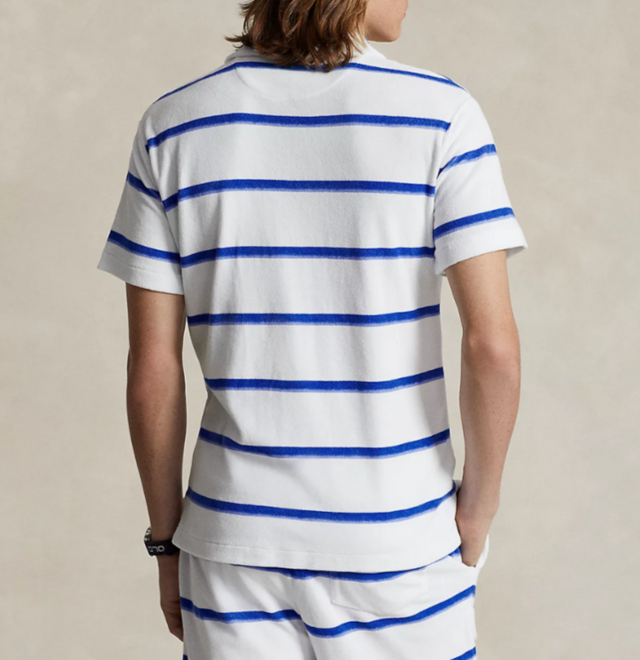 POLO Ralph Lauren Striped Terry Camp Shirt MSRP $138