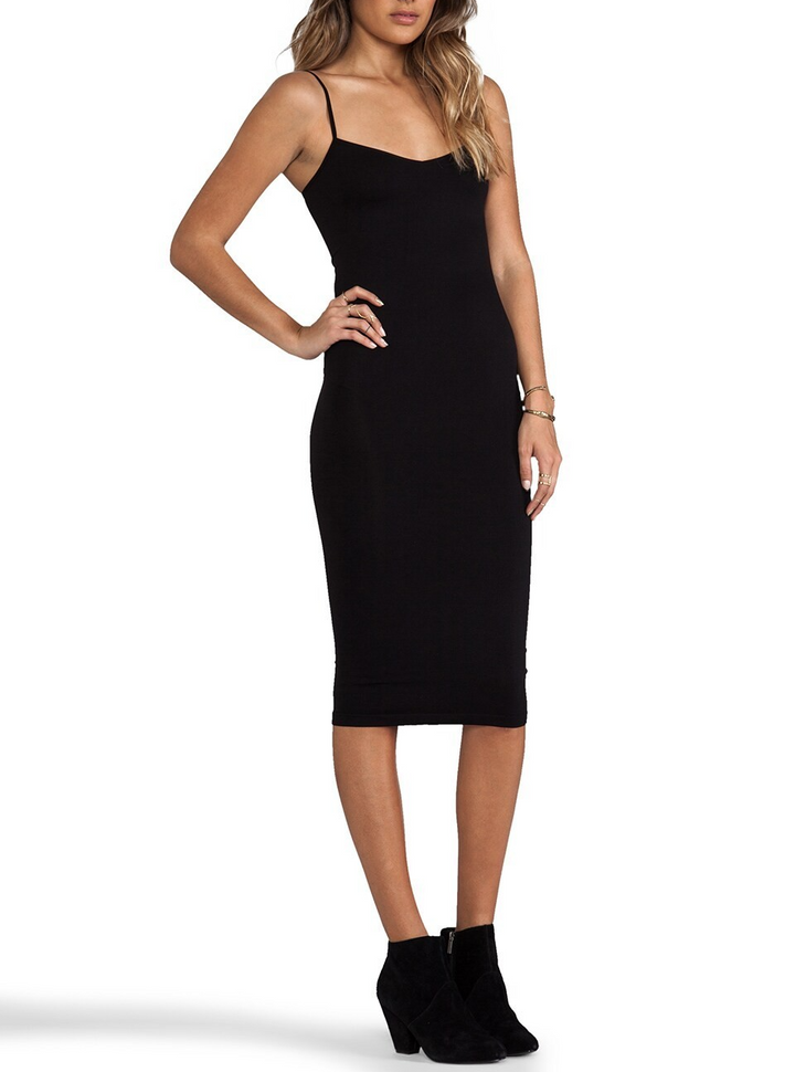 Free People Tea Length Seamless Slip Dress 