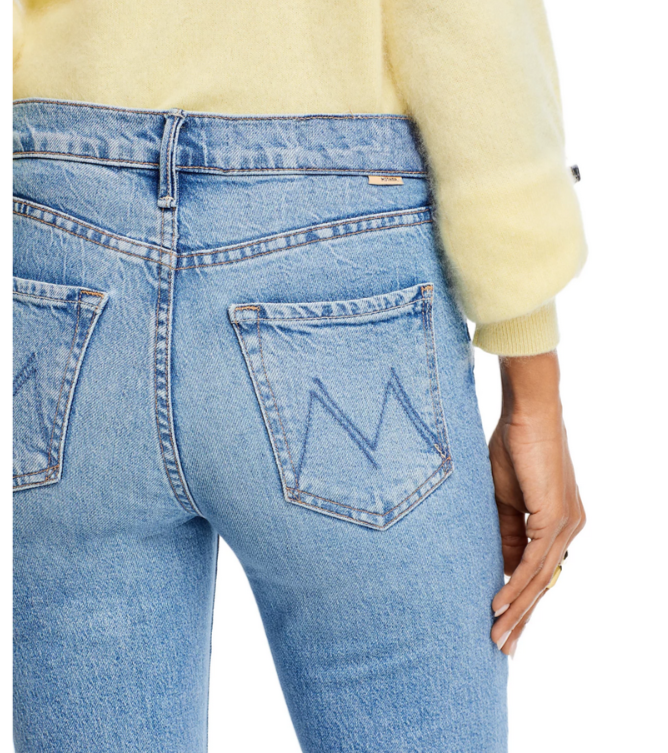 MOTHER The Outsider Flood Fray High Rise Jeans MSRP $268