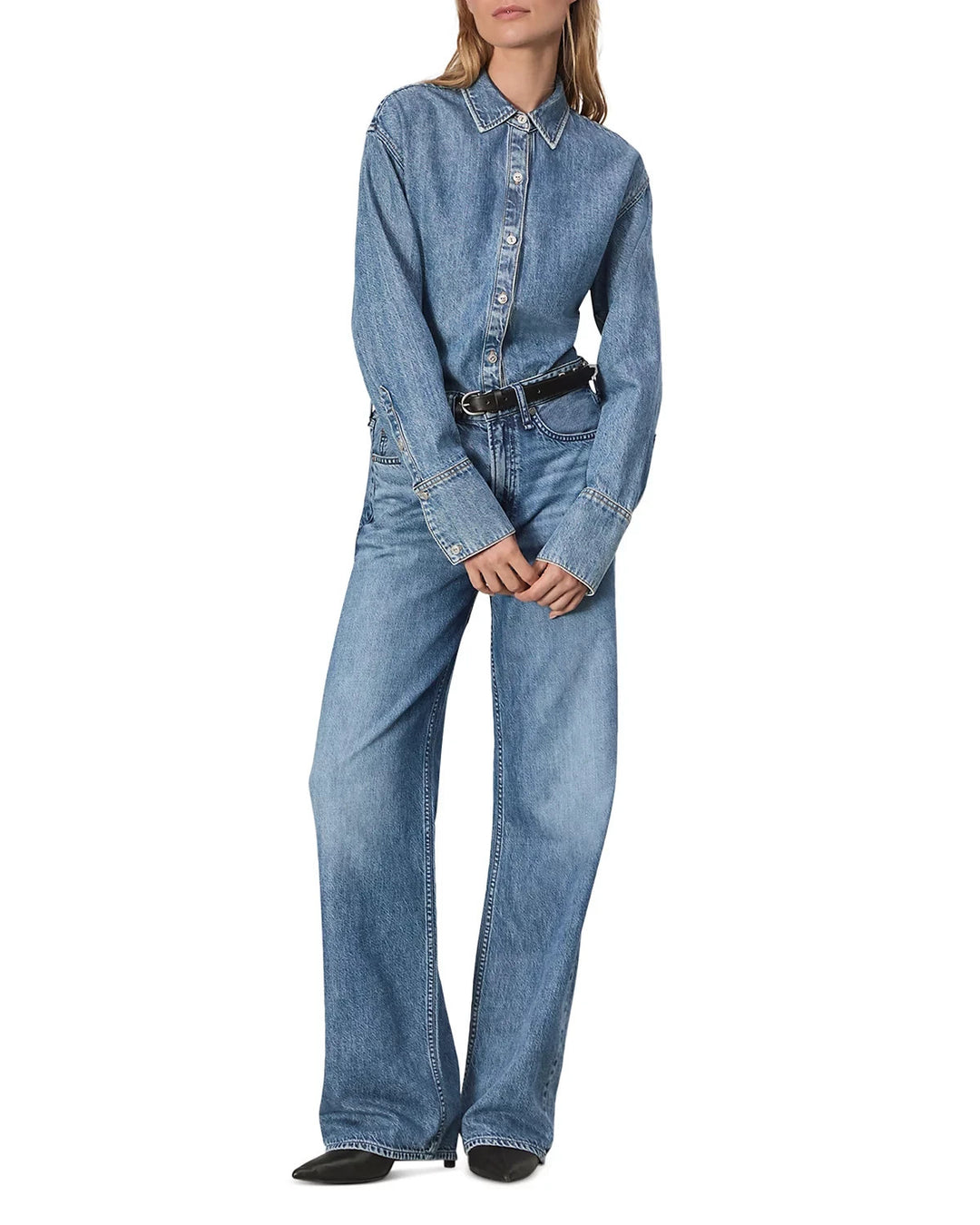 rag & bone Leah Ultra Featherweight Denim Shirt MSRP $258