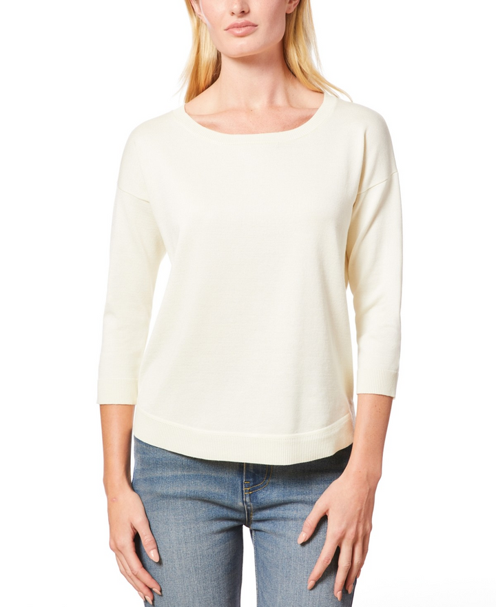 Melissa Paige Women's Boat-Neck Button-Back Sweater MSRP $46.50