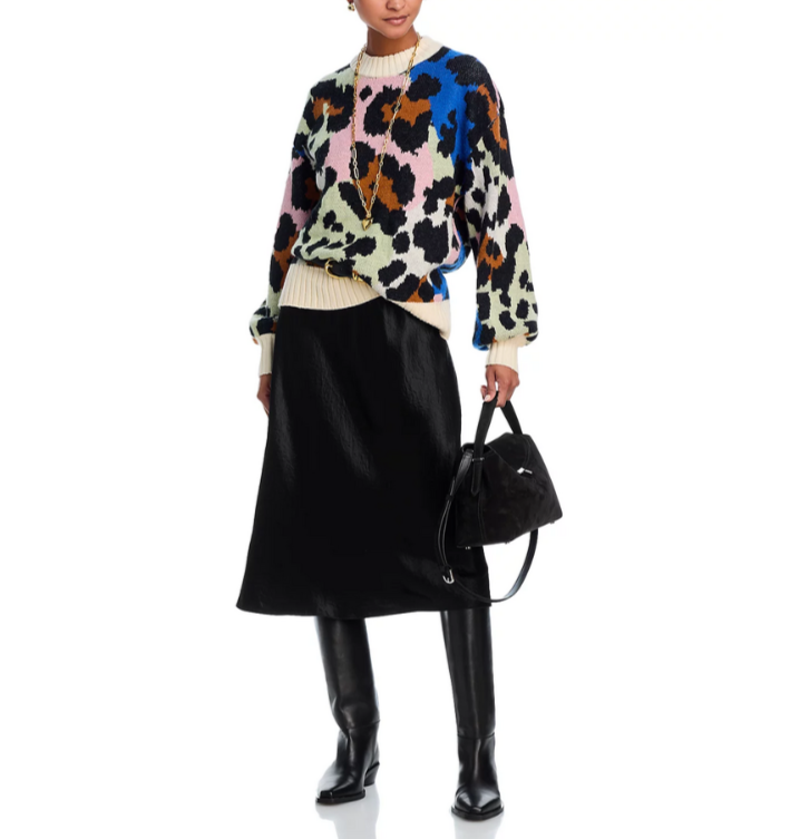 FARM Rio Colorful Leopard Knit Sweaters MSRP $230