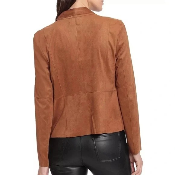 Bagatelle Faux-Suede Drape-Front Jacket MSRP $89