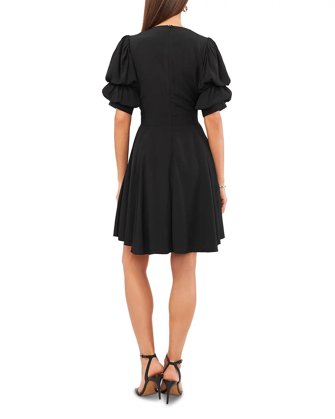 1.STATE Bubble Sleeve V Neck Dress MSRP $89