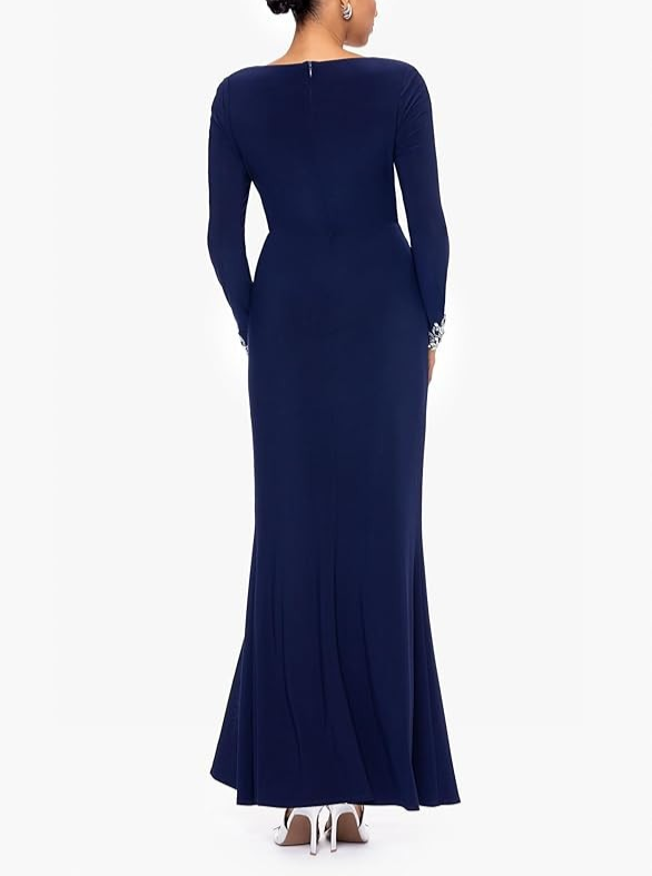 Betsy & Adam Embellished Surplice Gown MSRP $239