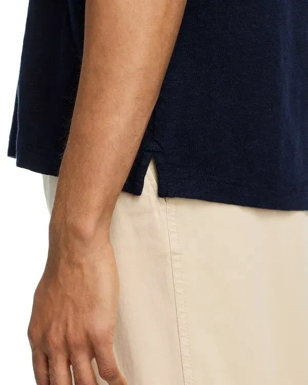 The Men's Store Johnny Collar Linen Polo MSRP $98