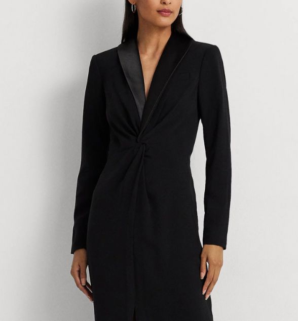 LAUREN Ralph Lauren Tuxedo Style Column Gown MSRP $345