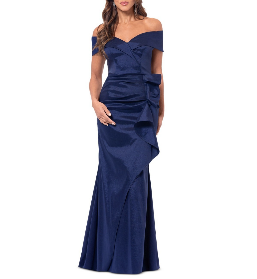 XSCAPE Women's Taffeta Off-The-Shoulder Sweetheart Gown MSRP $299