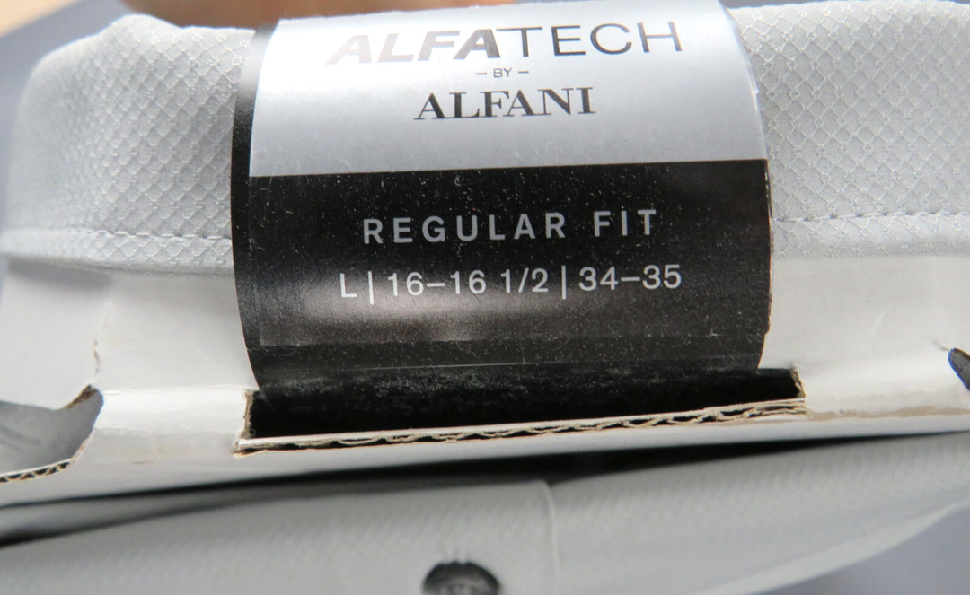 Alfani Regular Fit Travel Ready Solid Dress Shirt MSRP $70