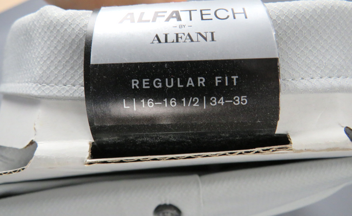 Alfani Regular Fit Travel Ready Solid Dress Shirt MSRP $70
