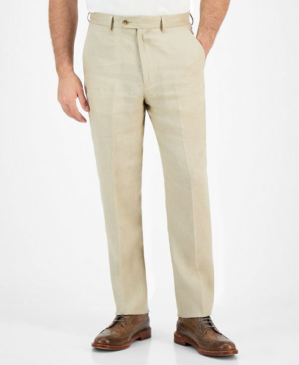 Nautica Men's Modern-Fit Linen Dress Pants MSRP $95