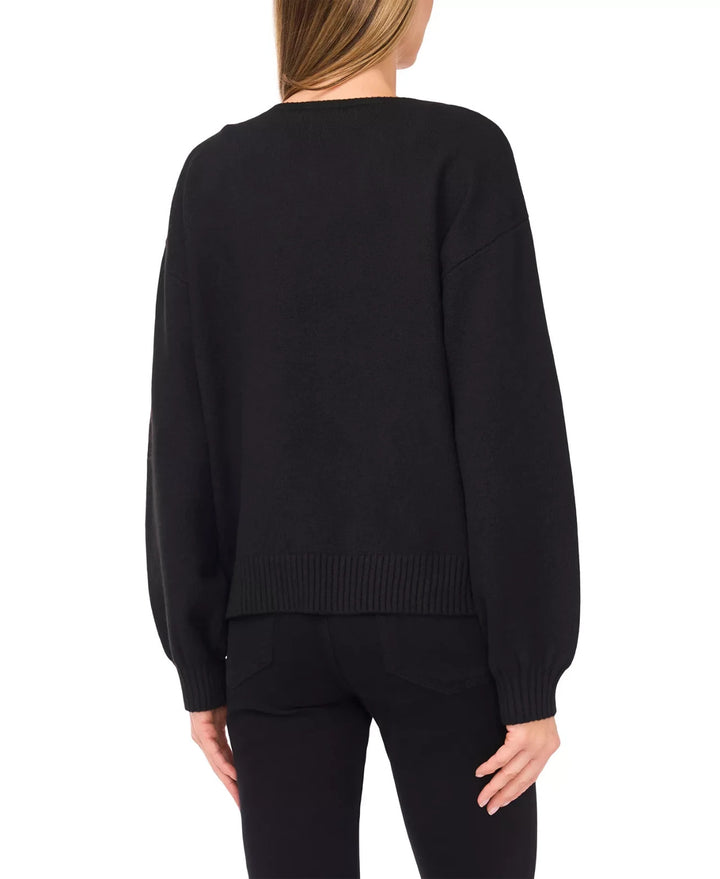 CeCe Women's Bow Closure Cardigan Sweater MSRP $89