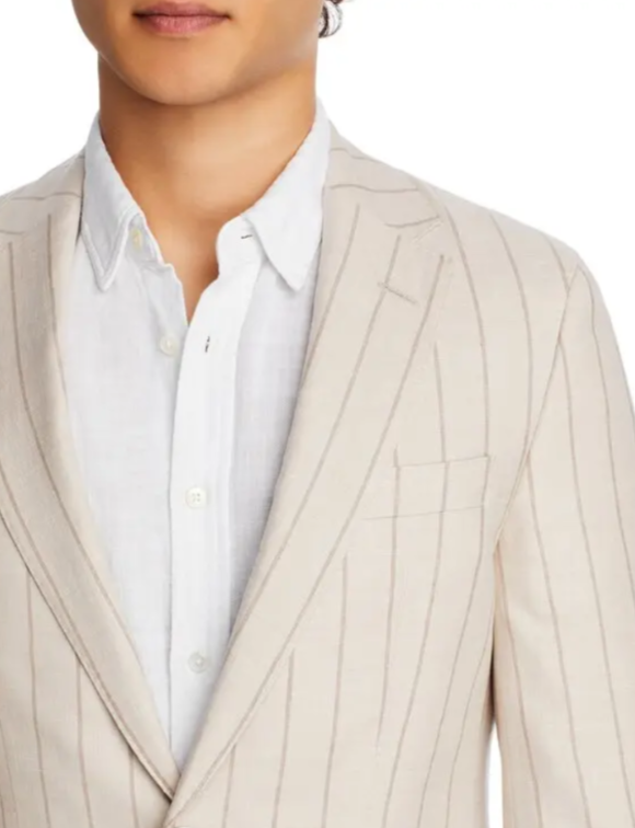 BOSS L Harvers Striped Slim Fit Suit MSRP $1995