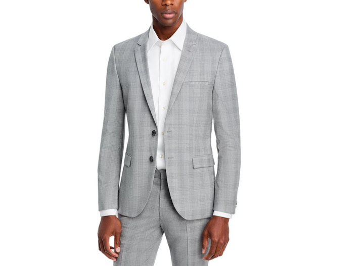 HUGO Arti Plaid Extra Slim Fit Suit Jacket MSRP $545