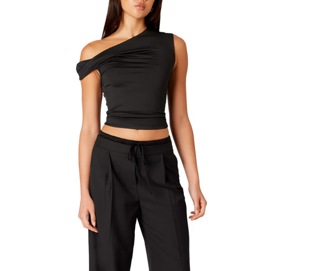 NIA Fraise Asymmetric One Shoulder Top MSRP $50