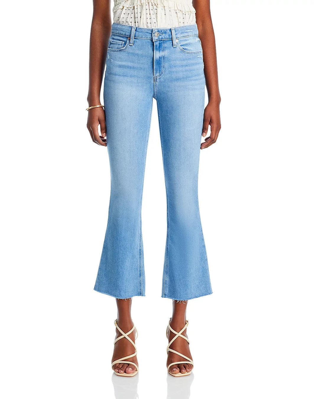 PAIGE Colette High Rise Crop Flare Jeans MSRP $229
