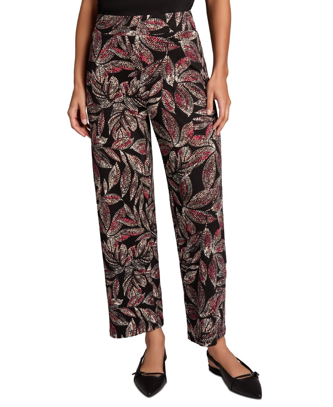 Jones New York Petite Printed Wide-Leg Pull-On Pants MSRP $79