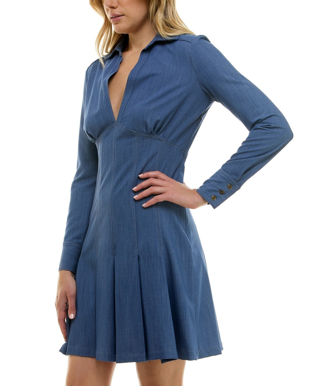 Taylor Petite Pleated A-Line Dress MSRP $128