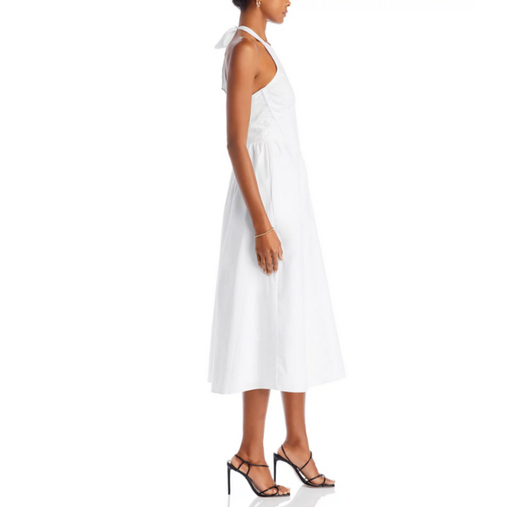 Bardot Kylen Cotton Halter Midi Dress MSRP $169