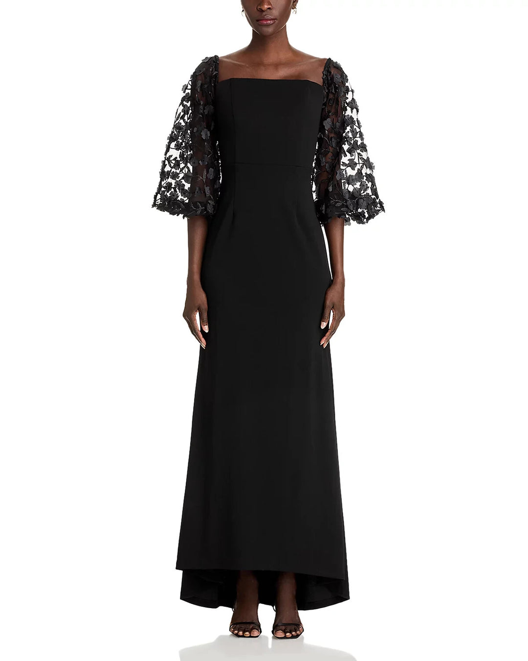 Eliza J Floral-Embellished Off-the-Shoulder Gown MSRP $228