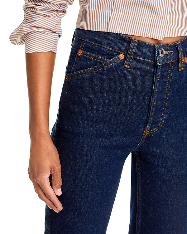 RE/DONE Painter High Rise Stove Pipe Straight Jeans MSRP $315