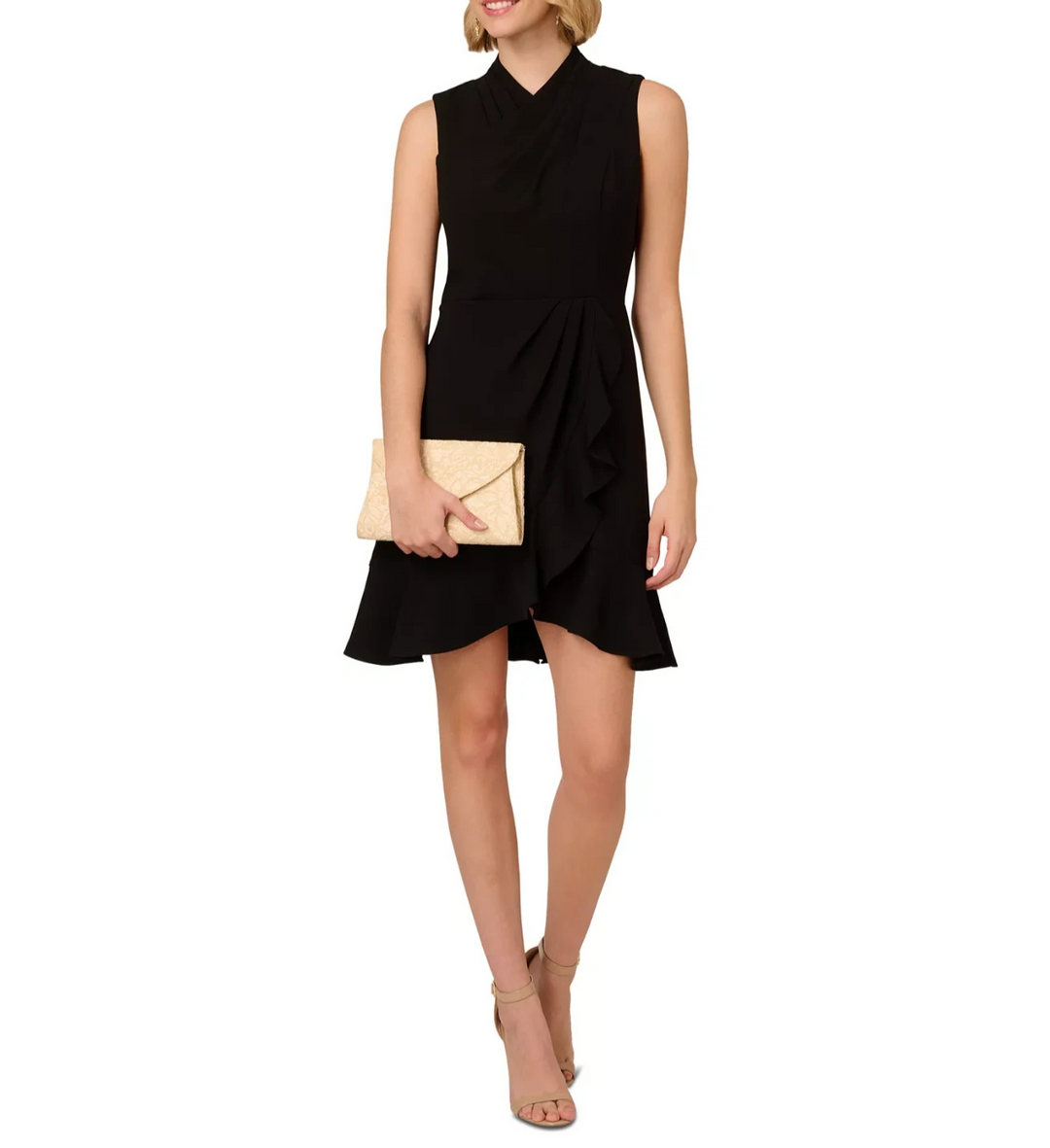 Adrianna Papell Women's Sleeveless Chiffon Dress MSRP $149