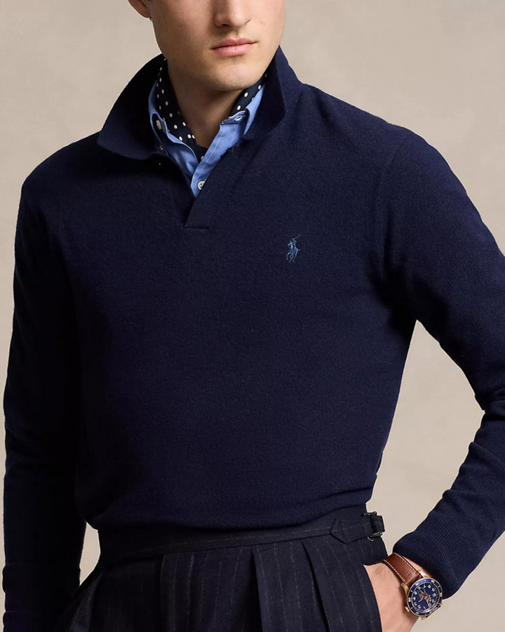 Polo By Ralph Lauren Wool Regular Fit Polo Sweater MSRP $228