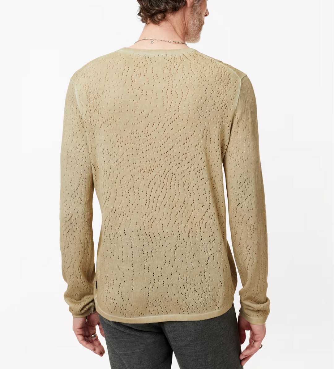 John Varvatos Camden Mesh Stitch Crew Sweater MSRP $228